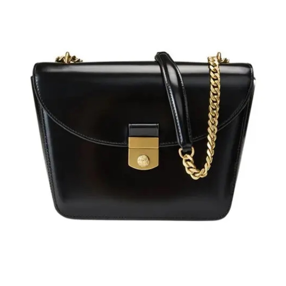 Veronica Beard Double Link Flap Bag, Black